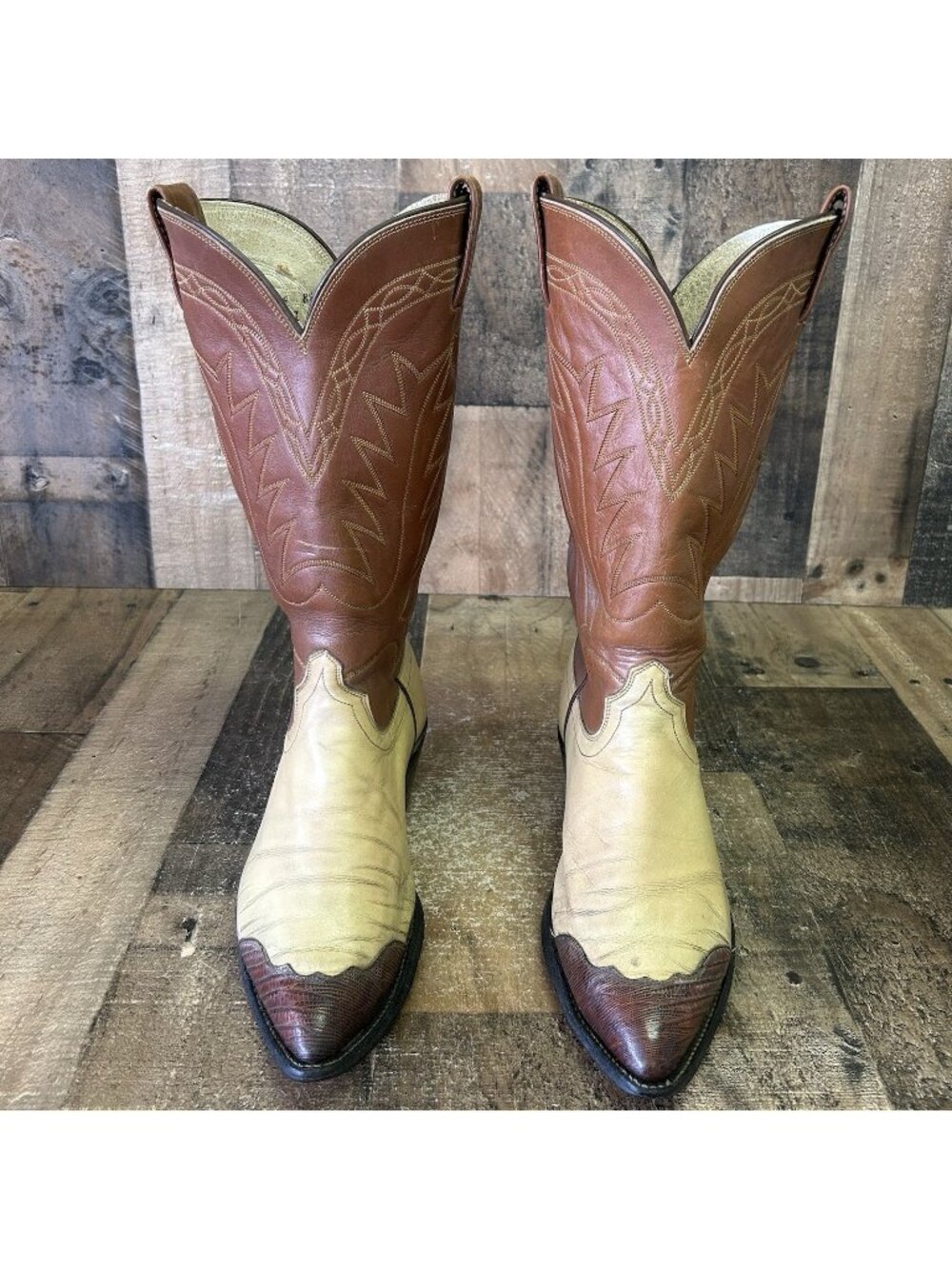 Olathe Vintage Wingtip Western Urban Cowboy Boots Mens 8.5 E